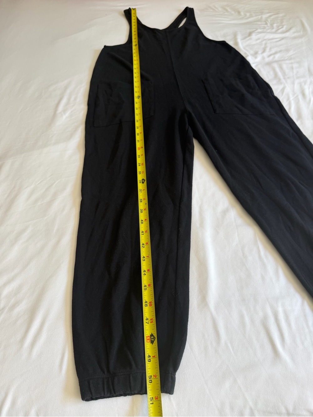 For Days "Relaxing" 100% Organic Cotton Black Racerback Pull On Jumpsuit Romper - Picture 14 of 15